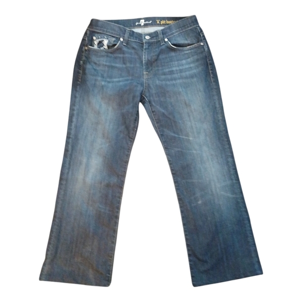 Seven for all mankind "A" Pkt Boot Cut Men's size 33 x 27 Denim Jeans - Picture 2 of 8